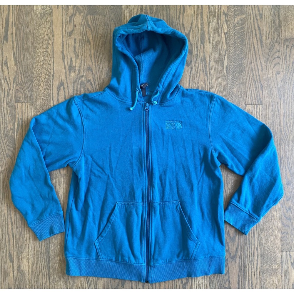 Mountain Hardwear Full Zip Hoodie Womens Size Large Turquoise Blue